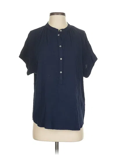 Pre-owned Point Sur Short Sleeve Blouse In Black