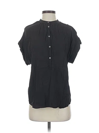 Pre-owned Point Sur Short Sleeve Blouse In Black
