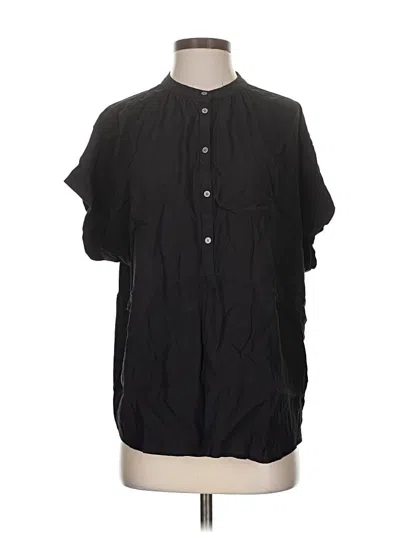 Pre-owned Point Sur Short Sleeve Blouse In Black