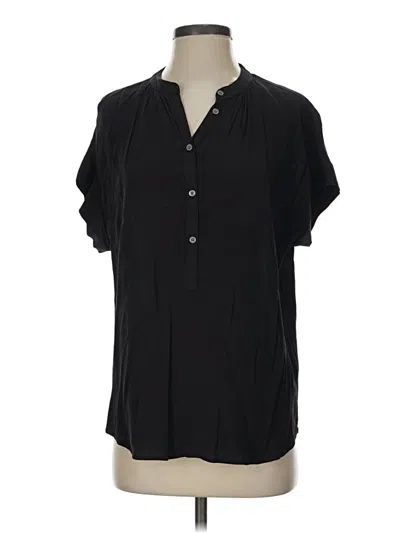 Pre-owned Point Sur Short Sleeve Blouse In Black