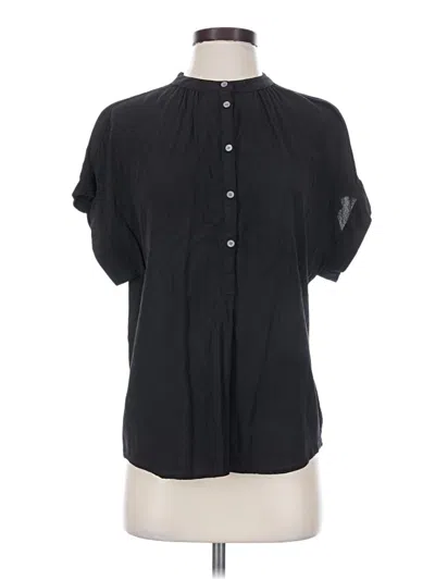 Pre-owned Point Sur Short Sleeve Blouse In Black