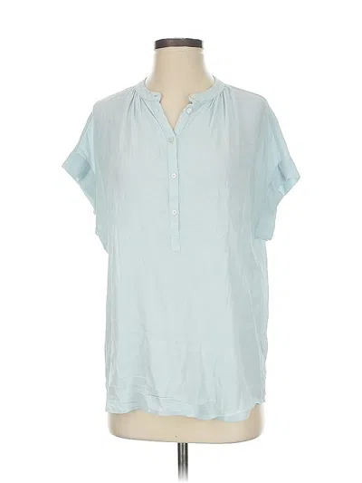 Pre-owned Point Sur Short Sleeve Blouse In Blue