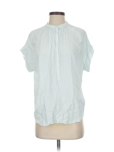 Pre-owned Point Sur Short Sleeve Blouse In Blue
