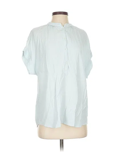 Pre-owned Point Sur Short Sleeve Blouse In Blue