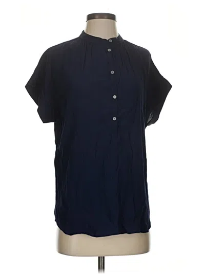 Pre-owned Point Sur Short Sleeve Blouse In Blue