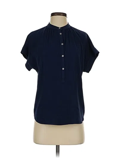 Pre-owned Point Sur Short Sleeve Blouse In Blue