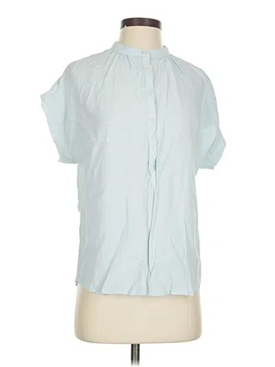 Pre-owned Point Sur Short Sleeve Blouse In Blue