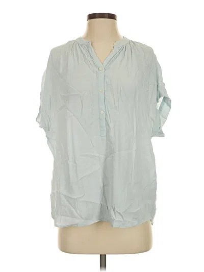 Pre-owned Point Sur Short Sleeve Blouse In Blue