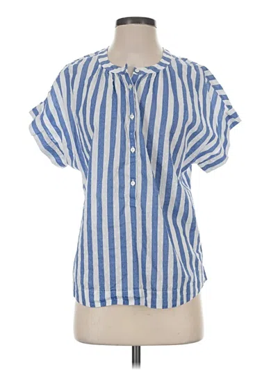 Pre-owned Point Sur Short Sleeve Blouse In Blue
