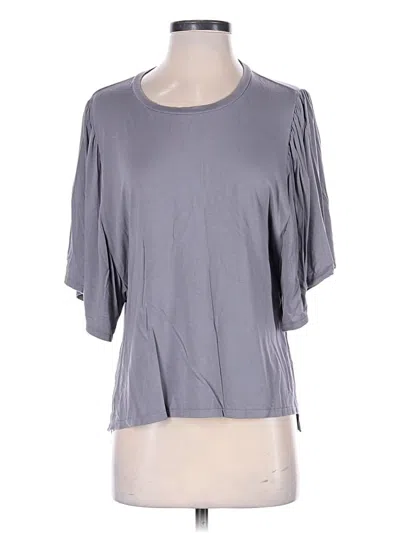 Pre-owned Point Sur Short Sleeve Blouse In Gray