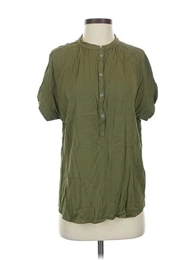 Pre-owned Point Sur Short Sleeve Blouse In Green
