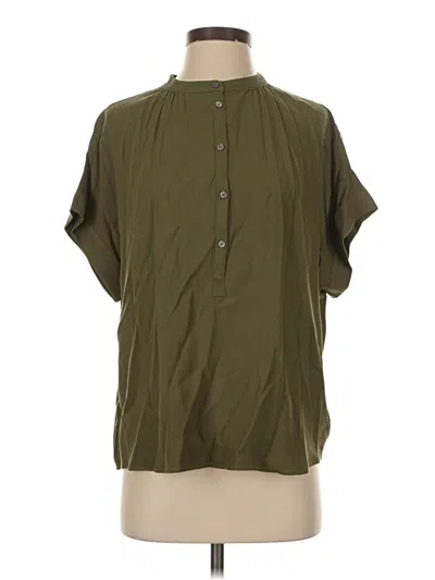 Pre-owned Point Sur Short Sleeve Blouse In Green