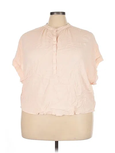 Pre-owned Point Sur Short Sleeve Blouse In Pink