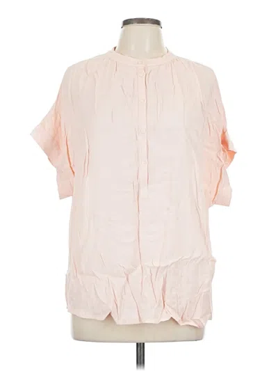 Pre-owned Point Sur Short Sleeve Blouse In Pink