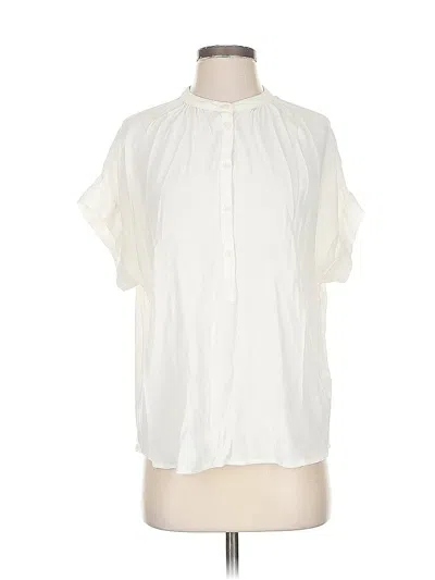 Pre-owned Point Sur Short Sleeve Blouse In White