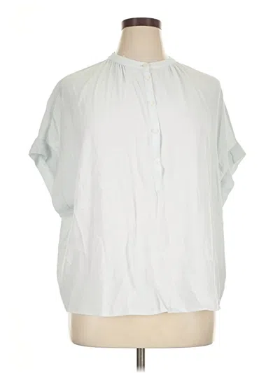 Pre-owned Point Sur Short Sleeve Blouse In White