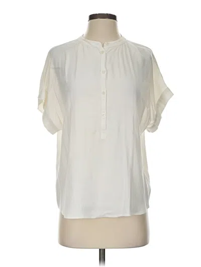 Pre-owned Point Sur Short Sleeve Henley Shirt In Ivory