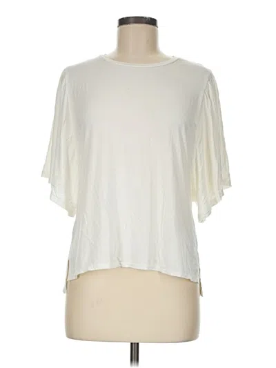 Pre-owned Point Sur Short Sleeve Top Ivory Crew Neck Tops