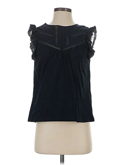 Pre-owned Point Sur Sleeveless Blouse In Black