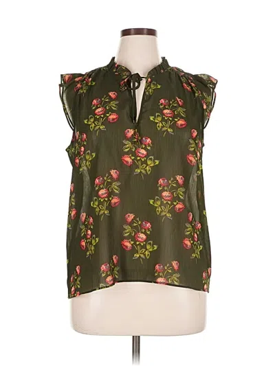 Pre-owned Point Sur Sleeveless Blouse In Green