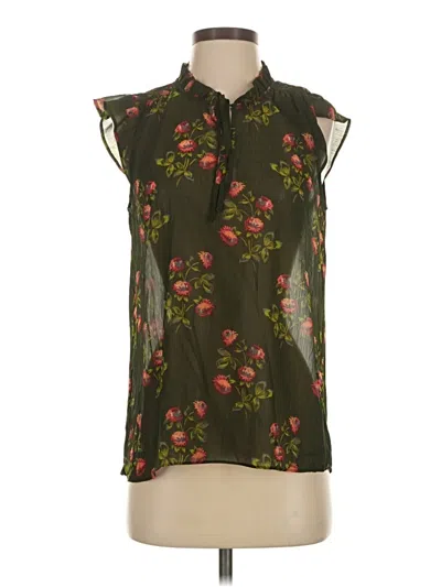Pre-owned Point Sur Sleeveless Blouse In Green