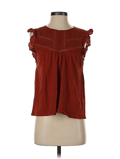 Pre-owned Point Sur Sleeveless Blouse In Orange