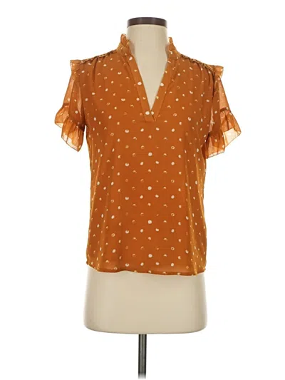 Pre-owned Point Sur Sleeveless Blouse In Orange