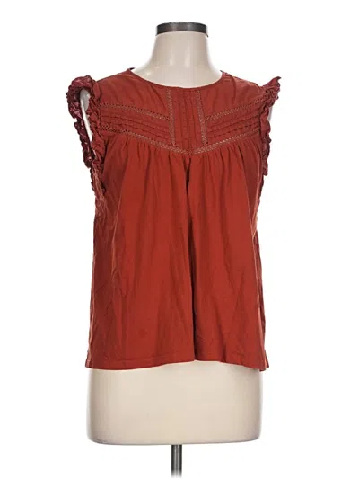 Pre-owned Point Sur Sleeveless Blouse In Red