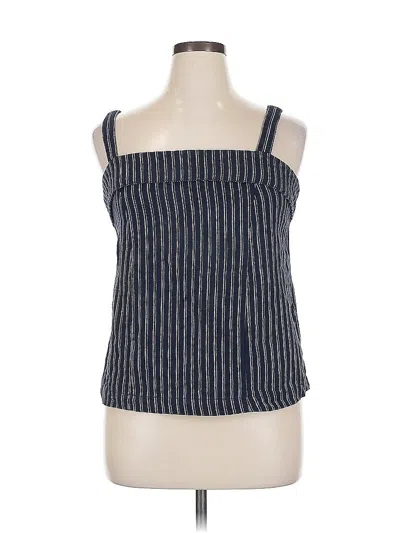 Pre-owned Point Sur Sleeveless Top Blue Square Neckline Tops