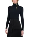 Point Turtleneck Top In Black