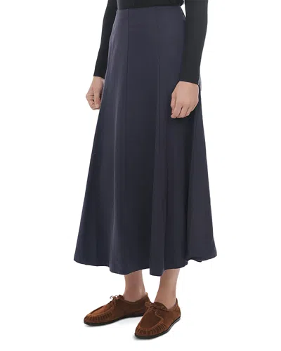 Point Twill Panel Skirt In Blue