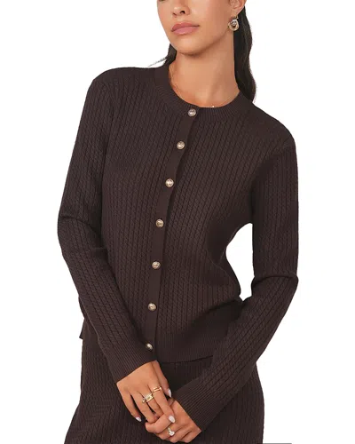 Point Twisted Cable Knit Cardigan In Multi
