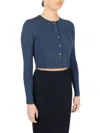 Point Women's Crop Button Cardigan In Midnight