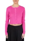 Point Women's Ribbed Crop Top In Hot Pink