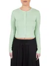 Point Women's Ribbed Crop Top In Pistachio