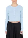 Point Women's Ribbed Crop Top In Skyline Blue