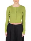 Point Women's Ribbed Crop Top In Spring Green