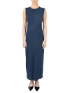 Point Women's Striped Maxi Sheath Dress In Midnight Stripe