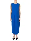 Point Women's Striped Maxi Sheath Dress In Royal Blue