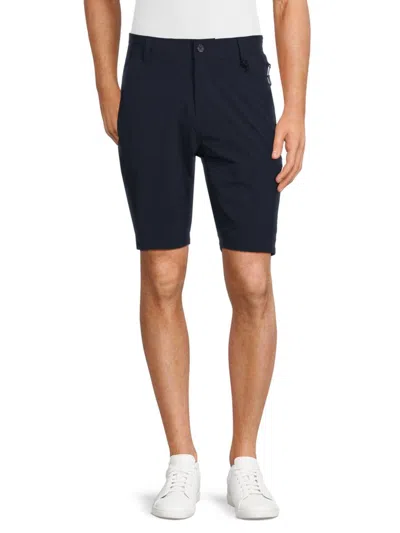 Point Zero By Maurice Benisti Men's Solid Shorts In Navy