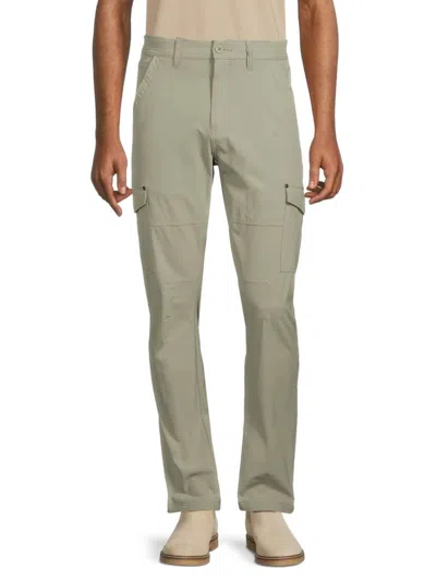Point Zero By Maurice Benisti Men's Stretch Cargo Pants In Weed