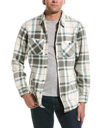 Point Zero Check Polar Fleece Shirt In White
