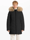 Point Zero Chevron Chic Parka In Black