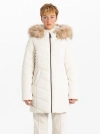 Point Zero Chevron Chic Parka In Bone