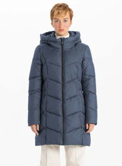 Point Zero Classic Long Puffer Design In Storm