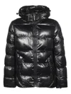Point Zero Hooded Down Jacket In Black
