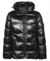 Point Zero Hooded Down Jacket In Black