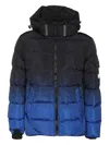 Point Zero Hooded Down Jacket In Blue