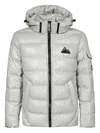 Point Zero Hooded Down Jacket In Grey