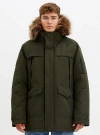 Point Zero Hooded Mid-length Parka In Ivy